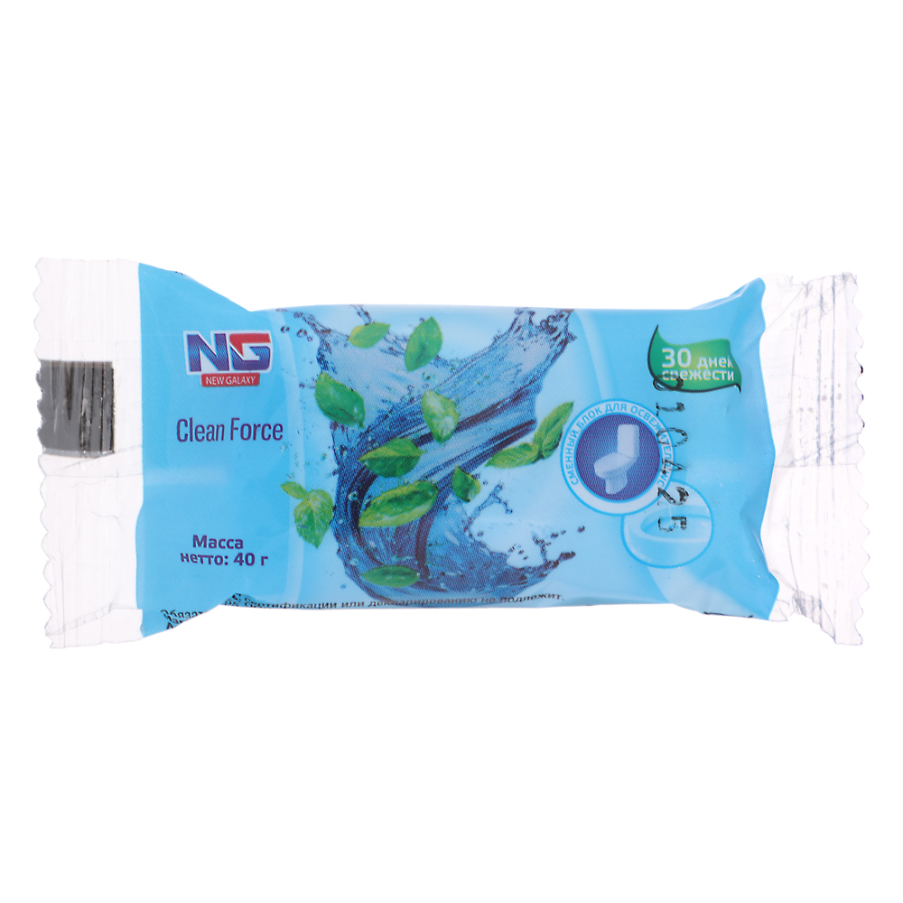 NEW GALAXY Блок сменный для освежителя унитаза WC 40 гр. (Clean Force)