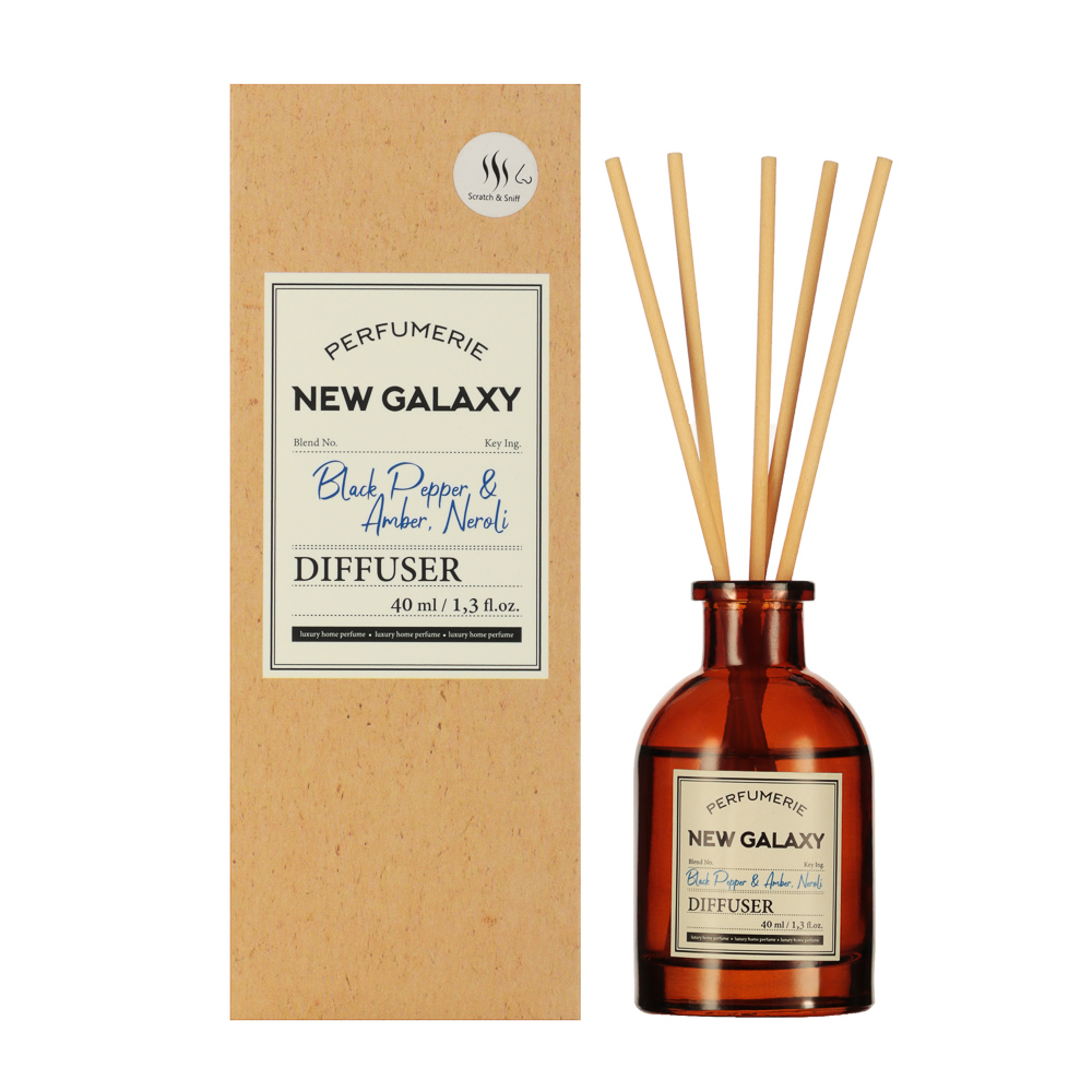 NEW GALAXY Диффузор Perfumerie, Black Pepper & Amber, Neroli, 40мл