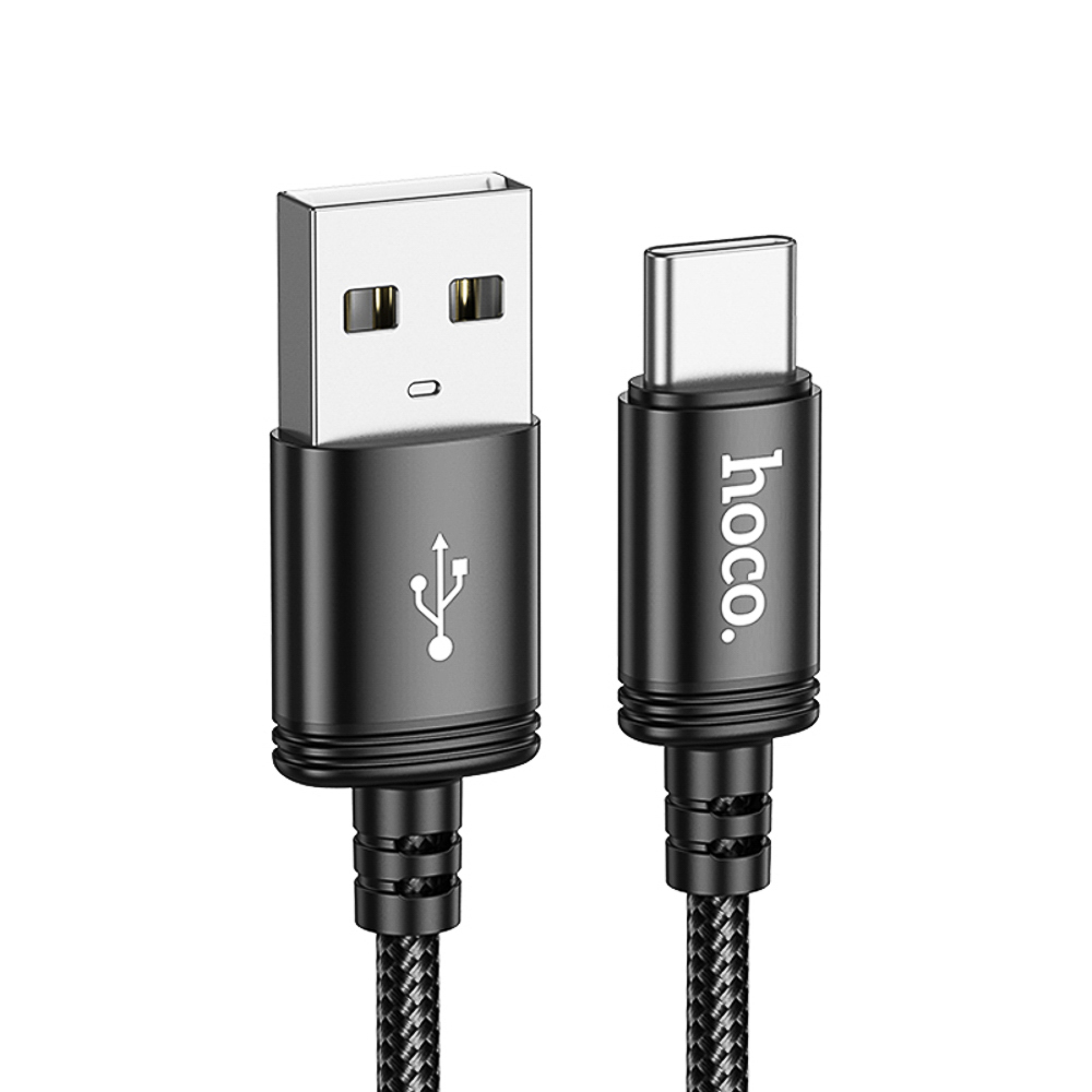 Кабель для зарядки USB(A)-Type C hoco. модель X91 Radiance, 3 м, черный