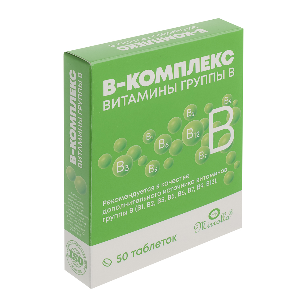 БАД "В-комплекс витамины группы В" Мирролла, 50табл